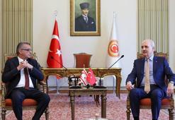 TBMM Başkanı Kurtulmuş, KKTC Cumhurbaşkanı Erhürman ile bir araya geldi