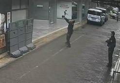 2'nci kattan düşen kediyi polis kurtardı; o anlar kamerada