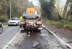 Sarıyer’de ciple beton dökme kamyonu kafa kafaya çarpıştı: 3 yaralı