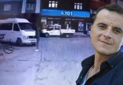 Yere düşen yaya, servis minibüsünün altında kalarak öldü; kaza anı kemarada