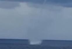 KKTC'nin Esentepe sahilinde hortum; o anlar kamerada