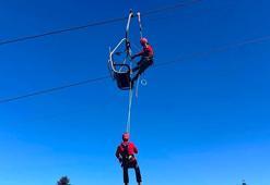 JAK ekiplerinden teleferik tatbikatı