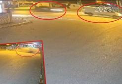 Otomobilin minibüse çarptığı kaza kamerada; 3 yaralı