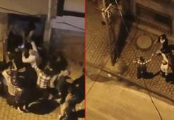 Arnavutköy'de komşuların gürültü kavgası kamerada; sopayla saldırdılar