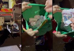 Temizlik görevlileri, çöpte buldukları para ve altınları sahibine teslim etti