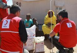 Türk Kızılay'dan Sudan'da yerinden edilenlere gıda desteği