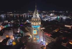 Galata Kulesi'nde 'E-Ticaret Haftası' kapsamında mapping gösterisi