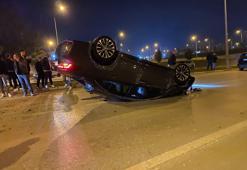 İki otomobilin çarpıştığı kaza kamerada: 2 yaralı