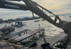 Kaçak barınak ve iskeleler yıkıldı; tekne sahipleri çözüm istedi