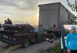 Otomobil, TIR'a arkadan çarptı; belediye işçisi öldü
