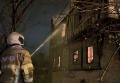 Karabük'te 3 katlı tarihi konakta yangın