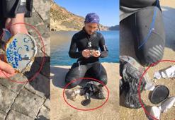 Baraj gölündeki eğitim dalışında 'büyü' malzemeleri bulundu