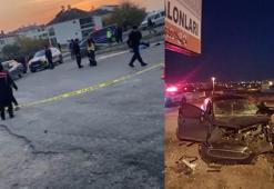 Traktörle çarpışarak savrulan otomobilin ezdiği yaya öldü; sürücüler yaralandı