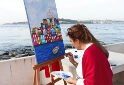 30 öğretmen Kız Kulesi'nden İstanbul'u resmetti