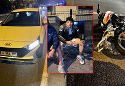 Yayaya çarpıp düşen motosikletlinin üzerinden otomobil geçti; 1 ölü