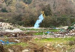 Zonguldak’ta iş makinası doğalgaz hattına zarar verdi