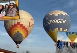 Kapadokya'da balonlar bu kez öğretmenler için havalandı