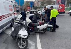Fatih’te taksiyle çarpışan motosikletin sürücüsü yaralandı