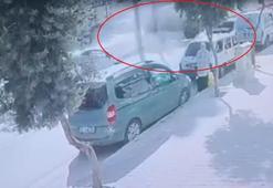 Otomobil, başka araca çarparak taklalar attı; kaza kamerada