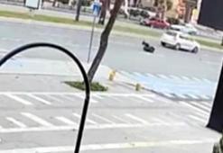 Otomobilin çarptığı yaya ağır yaralandı; kaza kamerada