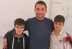 İki öğrencisi olan köy okulunda 'Öğretmenler Günü' kutlaması