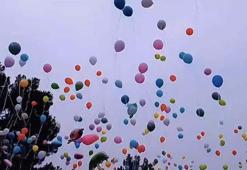 Malatya'da lösemili çocuklar için binlerce balon gökyüzüne bırakıldı