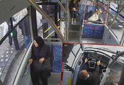 Belediye otobüsü şoförü, kalp krizi geçiren yolcuyu hastaneye yetiştirdi; o anlar kamerada