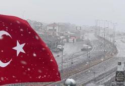 Erciyes'te kar yağışı