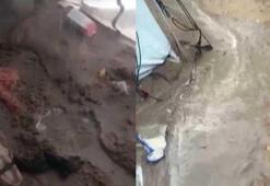 Gazze’de şiddetli yağış nedeniyle çadırlar su altında kaldı