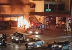 Esenyurt'ta akaryakıt istasyonundaki otomobilde çıkan yangını itfaiye söndürdü