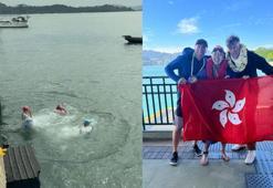 Hong Kong sularında yüzücülerden 21 saatlik mücadelenin ardından rekor