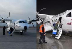 Askeri ambulans uçak ile Antalya'dan Erzurum'a karaciğer grefti ulaştırıldı