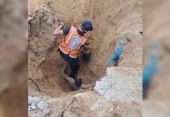 Gazze’de su kuyusu kazarken toprak altında kaldı, ekipler kurtardı