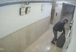 Gaziosmanpaşa'da apartmanlardaki ayakkabı hırsızlığı kamerada
