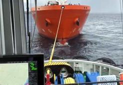 Çanakkale Boğazı'nda arızalanan tanker, Karanlık Liman'a çekildi