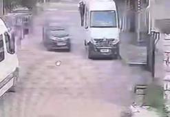 El freni çekilmeyen otomobil, bahçe duvarına çarptı