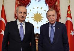 Cumhurbaşkanı Erdoğan, TBMM Başkanı Kurtulmuş'u kabul etti