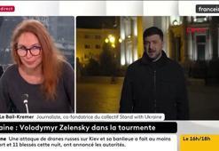 Fransız haber kanalında, Ukrayna Başkanı Zelenskiy ile canlı bağlantı sırasında bomba alarmı verildi