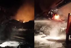 TIR’da yangın çıktı; yol 3 saat ulaşıma kapandı