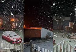 Bolu'nun yükseklerine kar yağdı