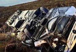 Afyonkarahisar’da yolcu otobüsü devrildi: 2 ölü, 21 yaralı