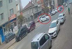 Otomobile çarpmamak için ani fren yapan sürücü, motosikletinin devrilmesi sonucu yaralandı