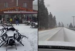 Uludağ’da kar yağışı sürüyor