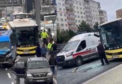 Beylikdüzü’nde İETT otobüsünün karıştığı zincirleme kazada 3 kişi yaralandı