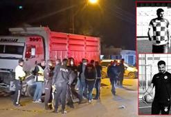 Otomobil park halindeki kamyona çarptı; kaleci antrenörü ile futbolcu öldü