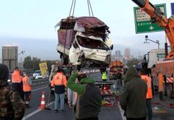 Bağcılar TEM Otoyolu'nda zincirleme kaza; trafik durma noktasına geldi