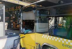 Üsküdar'da İETT otobüsü börekçiye girdi