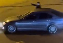 Ümraniye’de drift atan otomobil kamerada