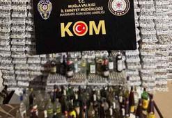 Muğla'da bandrolsüz ve kaçak içki operasyonu