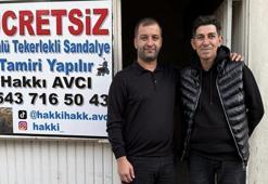 Akülü sandalyeleri ücretsiz tamir eden kişiye iş yeri desteği